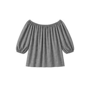 NEW SECULAR women's cooper off shoulder top in black/white